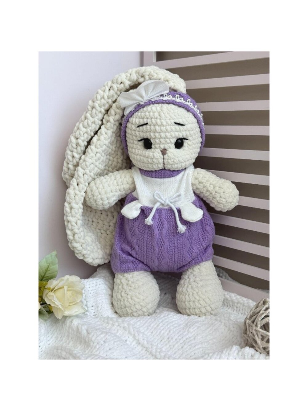 Handmade Crochet Bunny Plushie, Amigurumi Rabbit Toy, Stuffed Bunny, Plush Toys